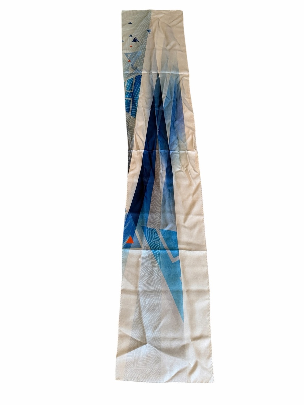 Vineyard Vines Geometric Blue & White Long Scarf